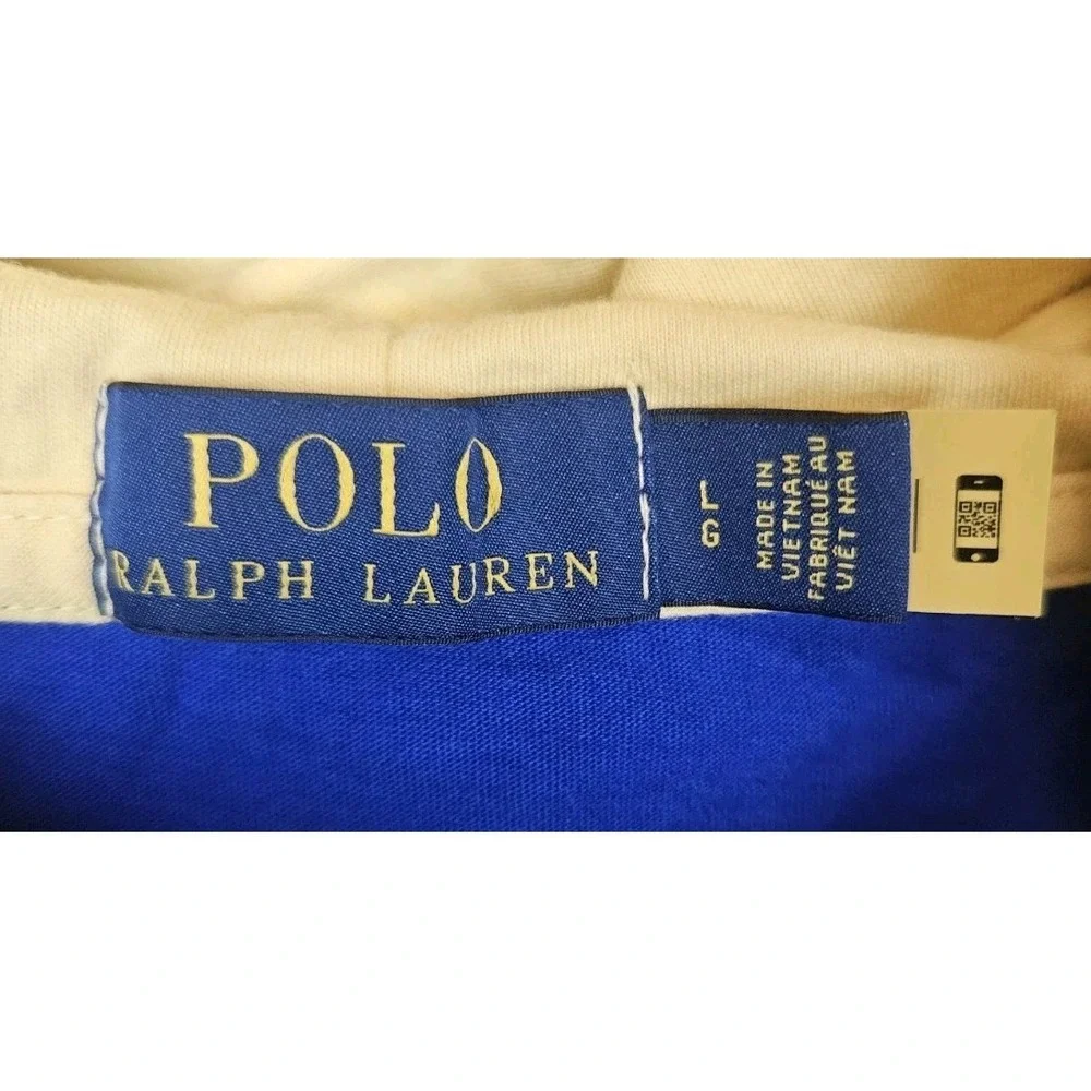 Polo Ralph Lauren Men's Long Sleeve Hooded Color Block Shirt Large